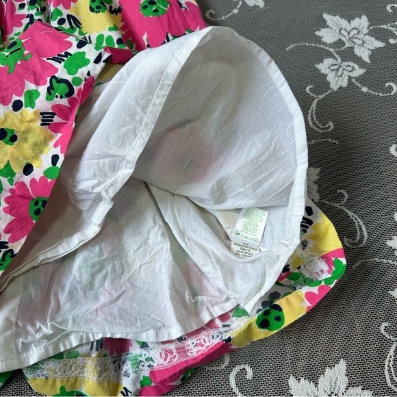 Lilly Pulitzer Avaline Doodle Bug Floral Dress Sz 6 Pink Yellow - Picture 11 of 16